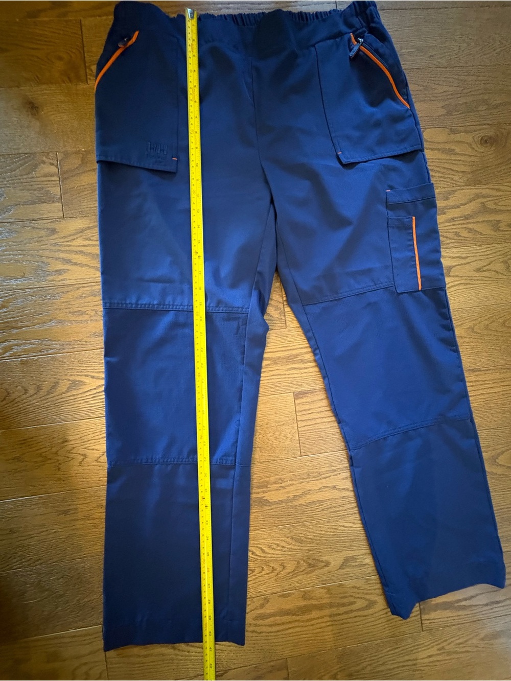 Helly Hansen Royal Blue Workwear Pants with Pockets and Orange Trim